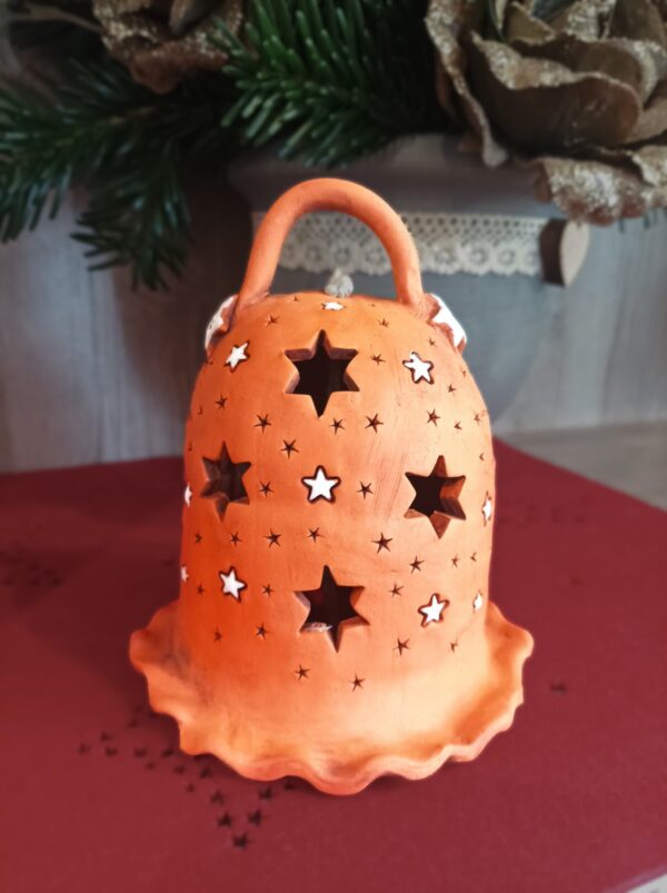 Keramik-Glocke aus rotem Ton - Handmade