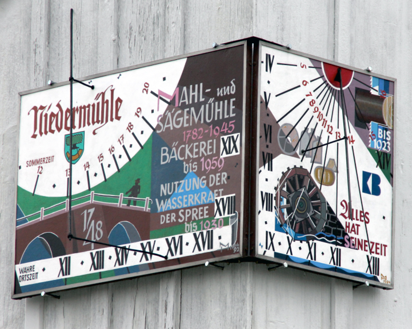 Das Sonnenuhrendorf Taubenheim, „Niedermühlenuhr”
